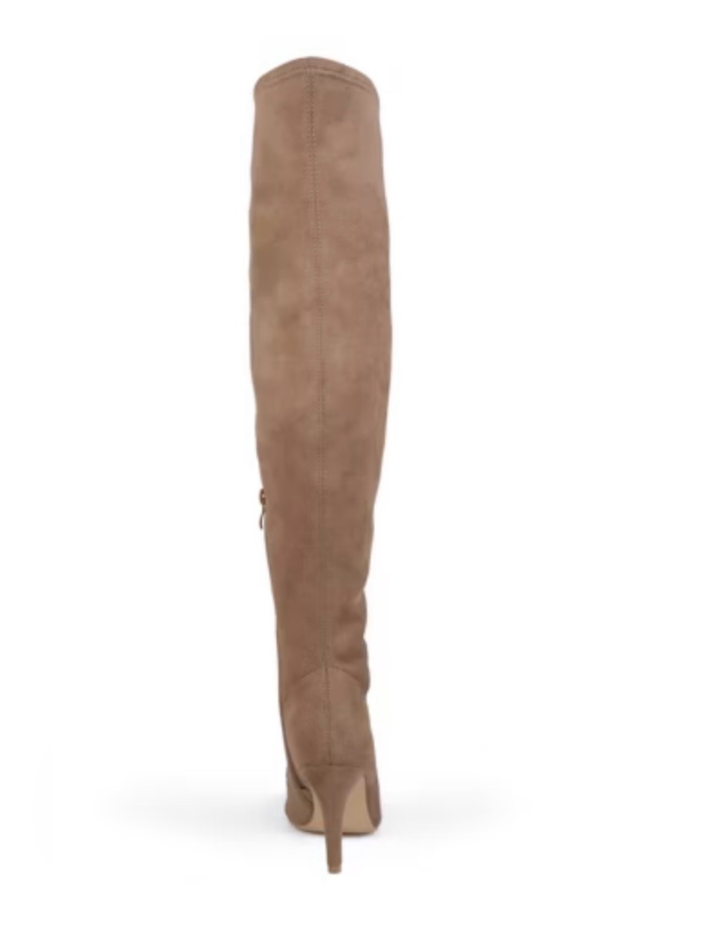 Journee Collection Taupe Over-the-Knee Lace-Up Stiletto Boot - Picture 3 of 5